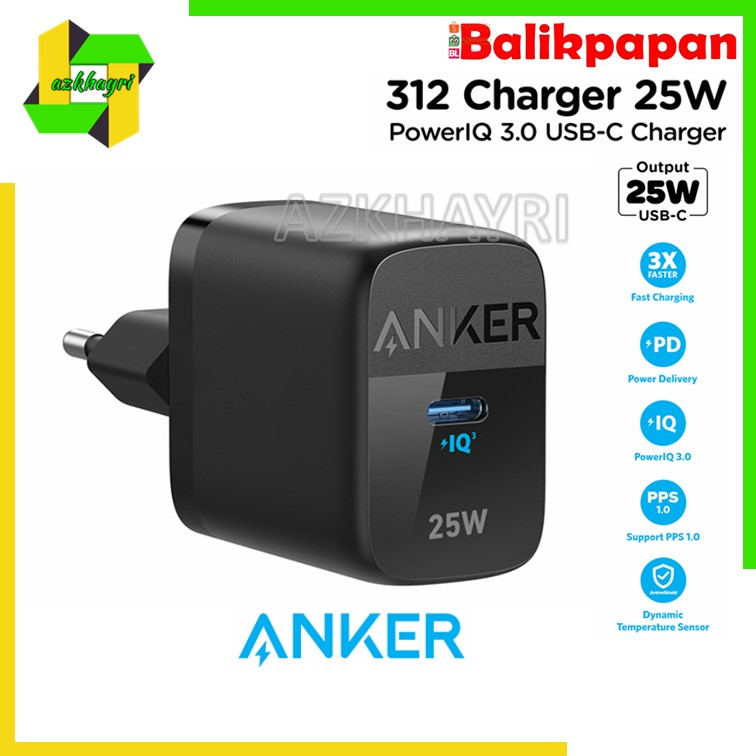 Wall Charger Anker PowerPort 312 Samsung Charger 25W 25 Watt
