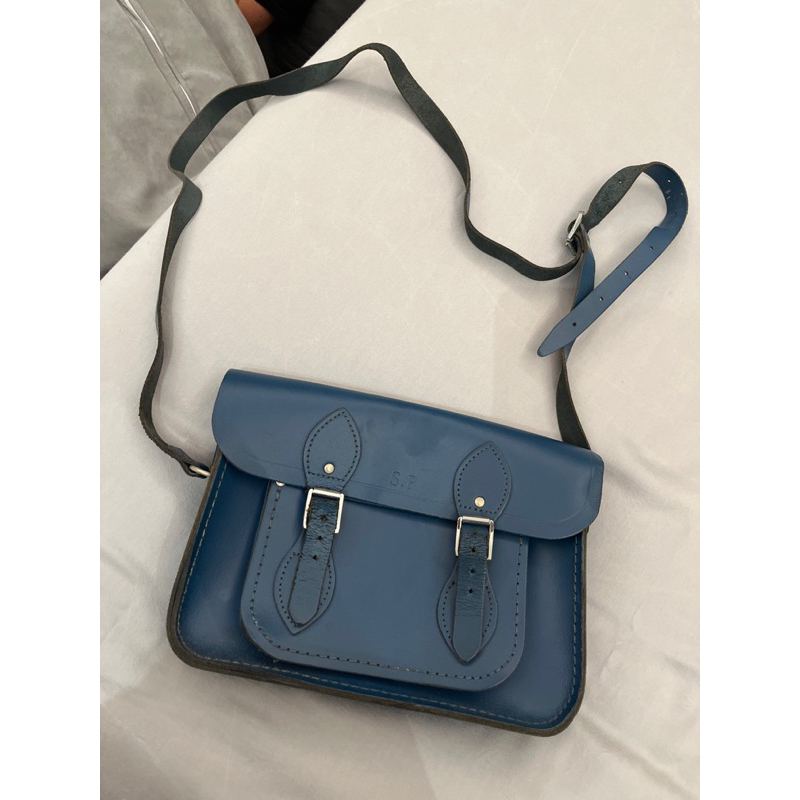 Tas Cambridge Satchel Sling bag warna hijau / biru tosca