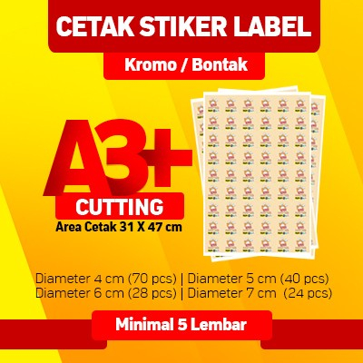 

Cetak Stiker Vinyl A3 Glosy / Doff / Transparant (Print + Cutting)