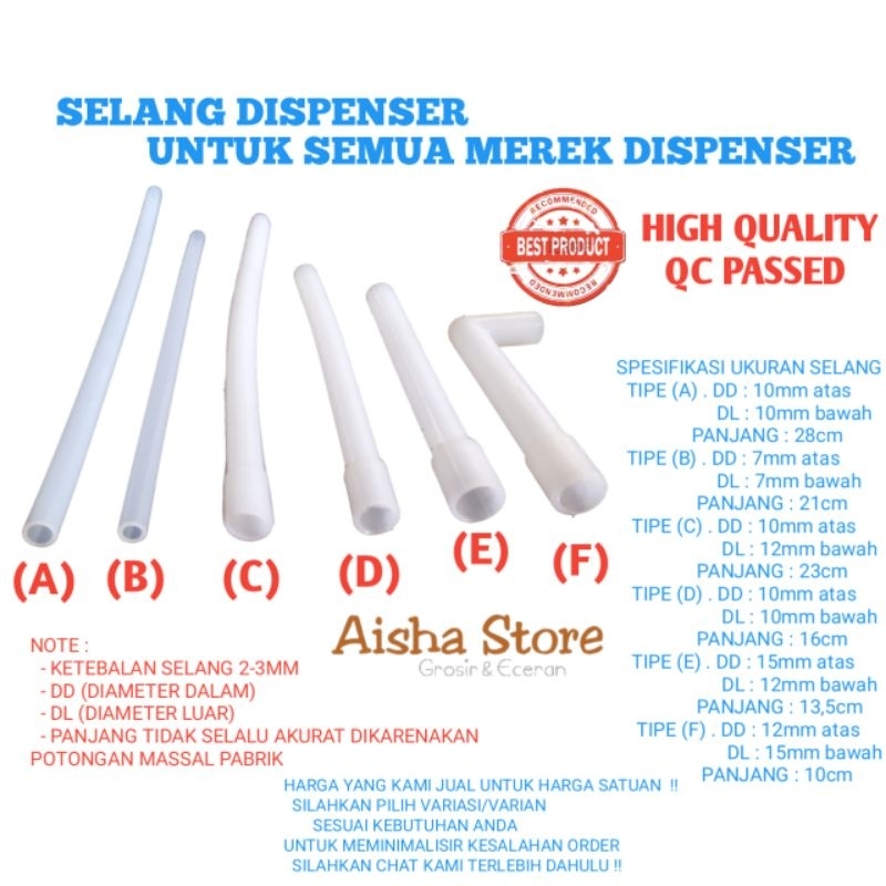 SELANG DISPENSER LURUS SELANG BENGKOK DISPENSER MIYAKO SELANG AIR DISPENSER SANEX SELANG AIR PANAS D
