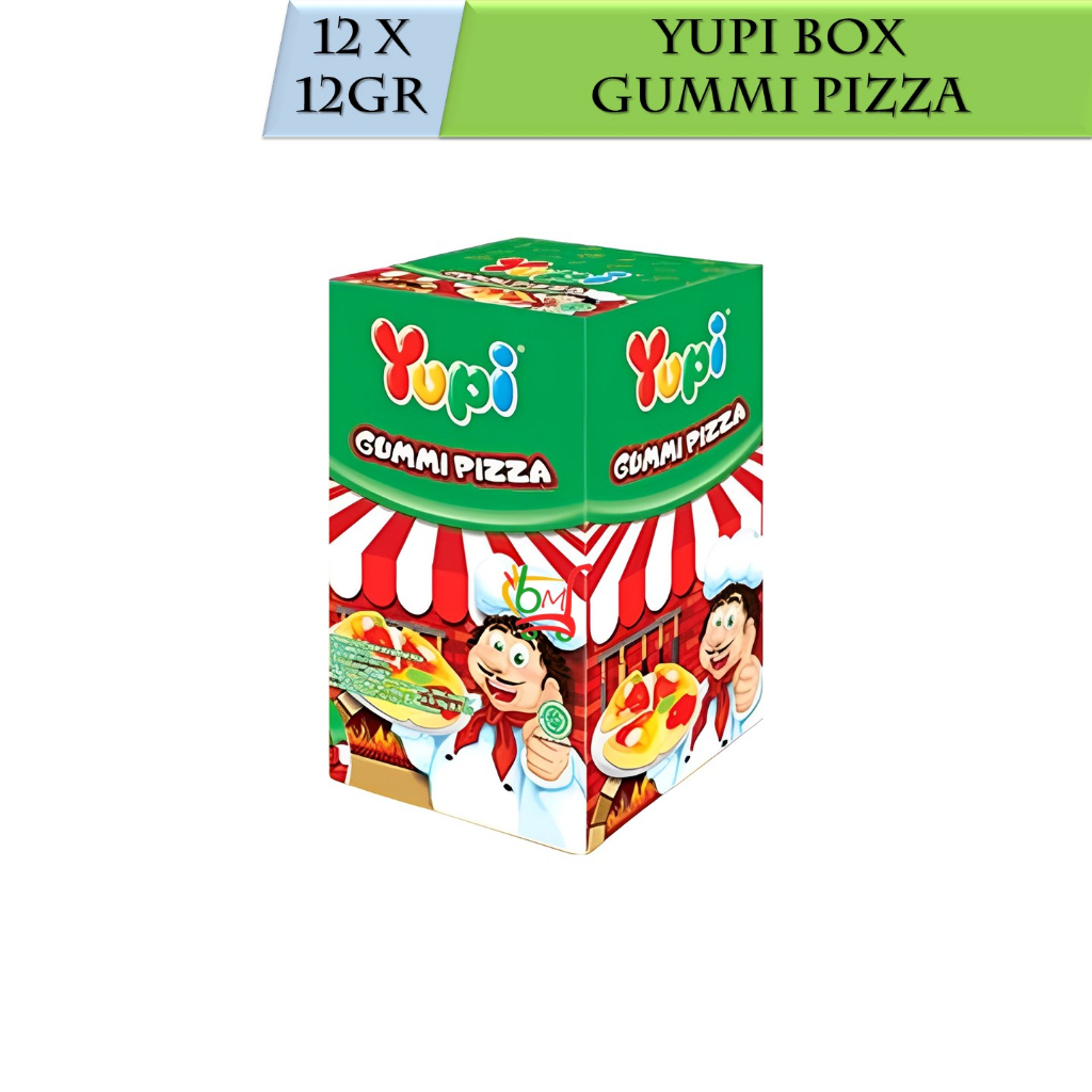 

Yupi Box Gummi Pizza Isi 12 Sachet Permen Kenyal Berbentuk Pizza