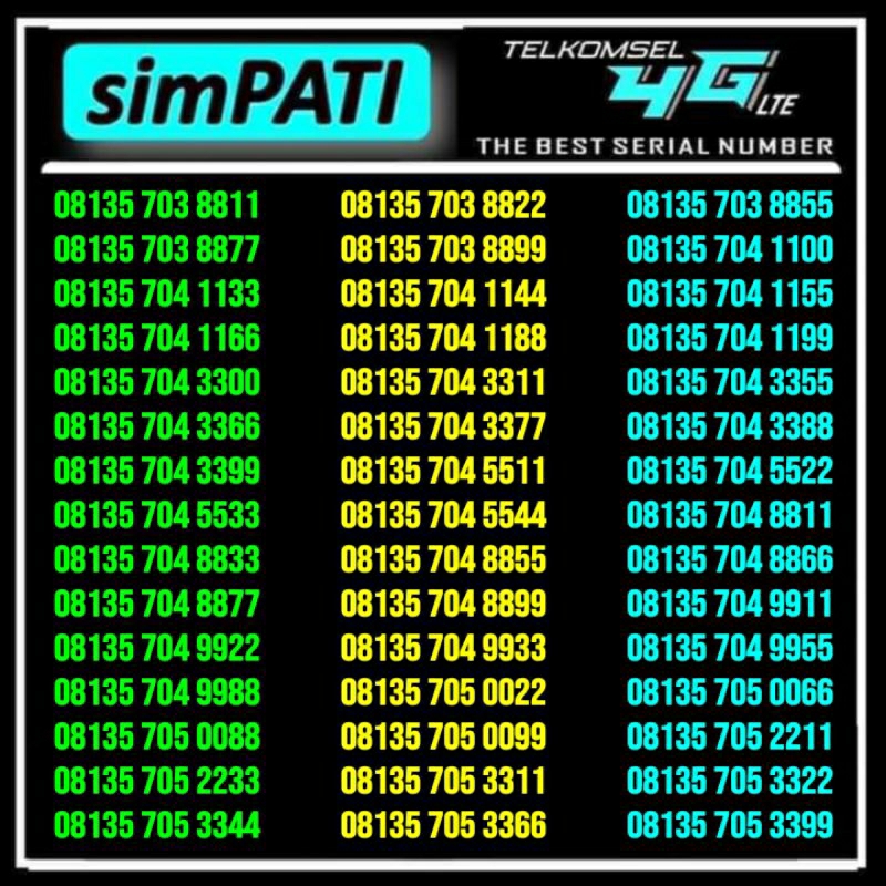 Nomor Cantik Telkomsel - Nomor Cantik Simpati - Nomor Cantik Telkomsel Simpati - Nomer Cantik Telkom