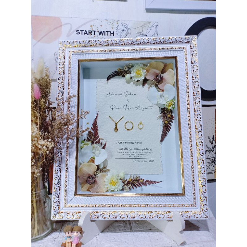 Bingkai mahar Uang / Mahar Pernikahan / Mahar Uang Murah / Mahar Rustick Kekinian/ Mahar Pernikahan 