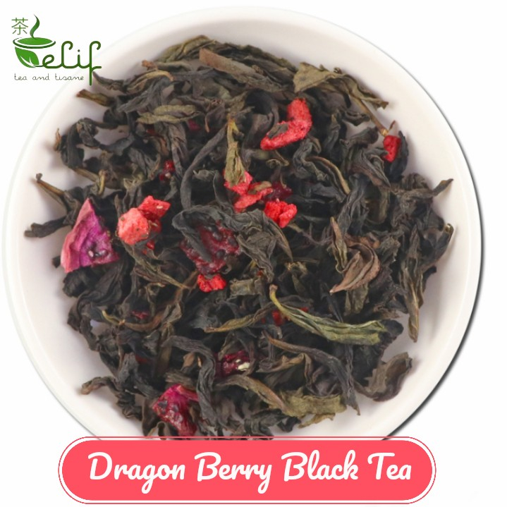 

ELIF TEA Big Pack Dragon Berry Black Tea : Dragon Fruit, Strawberry and Black Tea