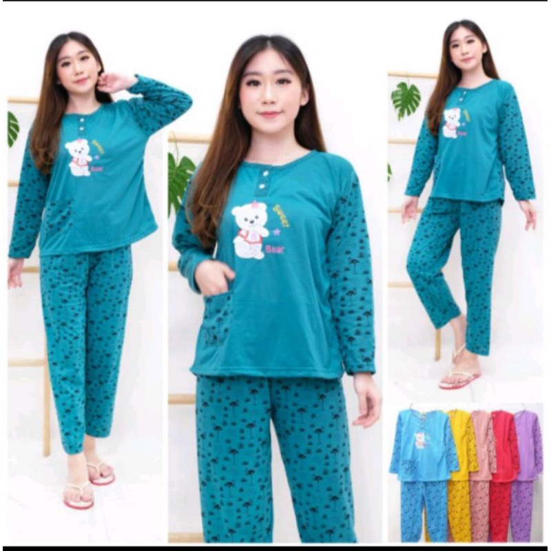 BABYDOLL LENGAN PANJANG / BAJU TIDUR WANITA / BABYDOLL KAOS DEWASA