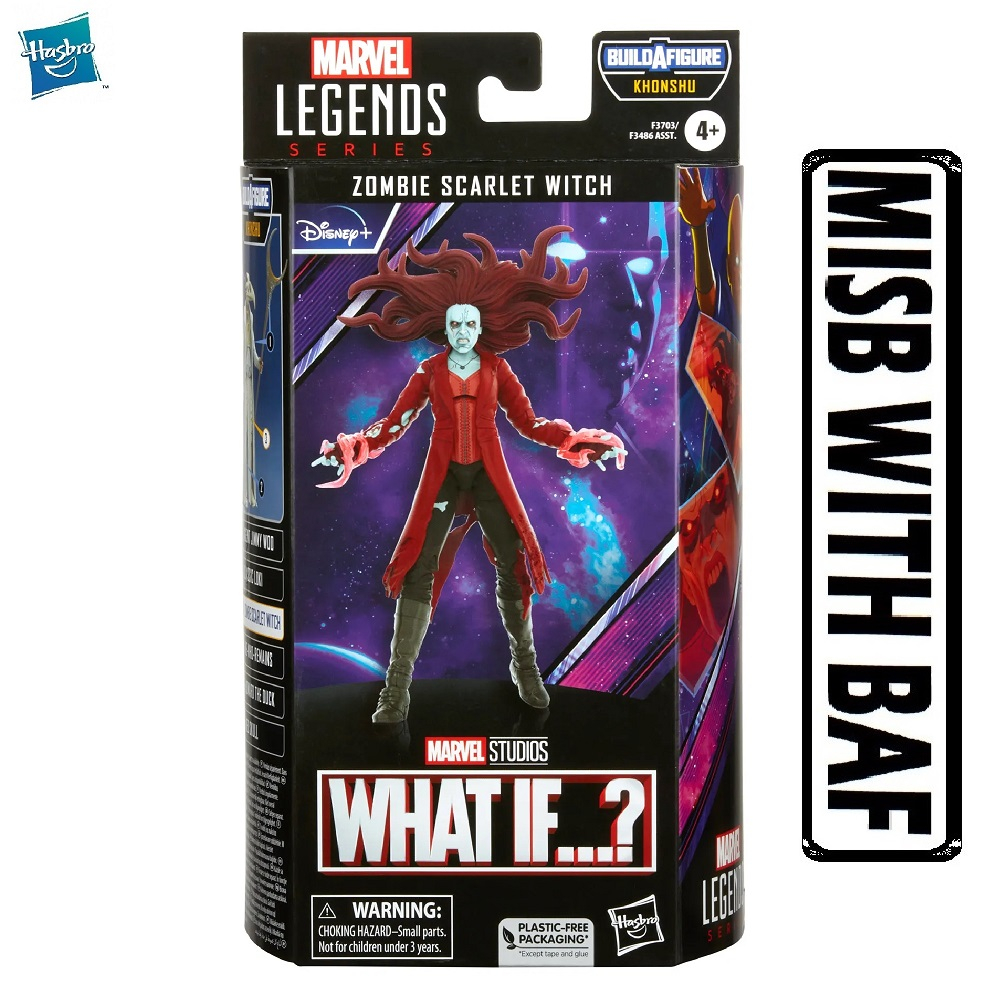 MARVEL Studios Legends Series Disney+ WHAT IF...? Wave Zombie Scarlet Witch Figure BAF Khonsu
