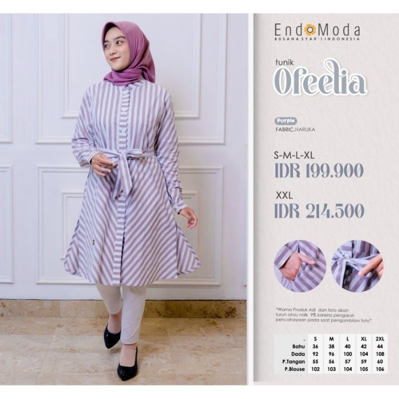 ENDOMODA TUNIK OFEELIA ATASAN CASUAL PROMO TERLARIS ORIGINAL