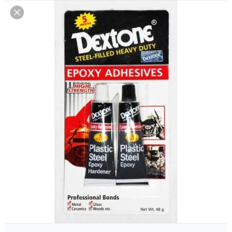 

Lem besi Lem campur 5 menit DEXTONE epoxy adhesive 48gram 48 gram