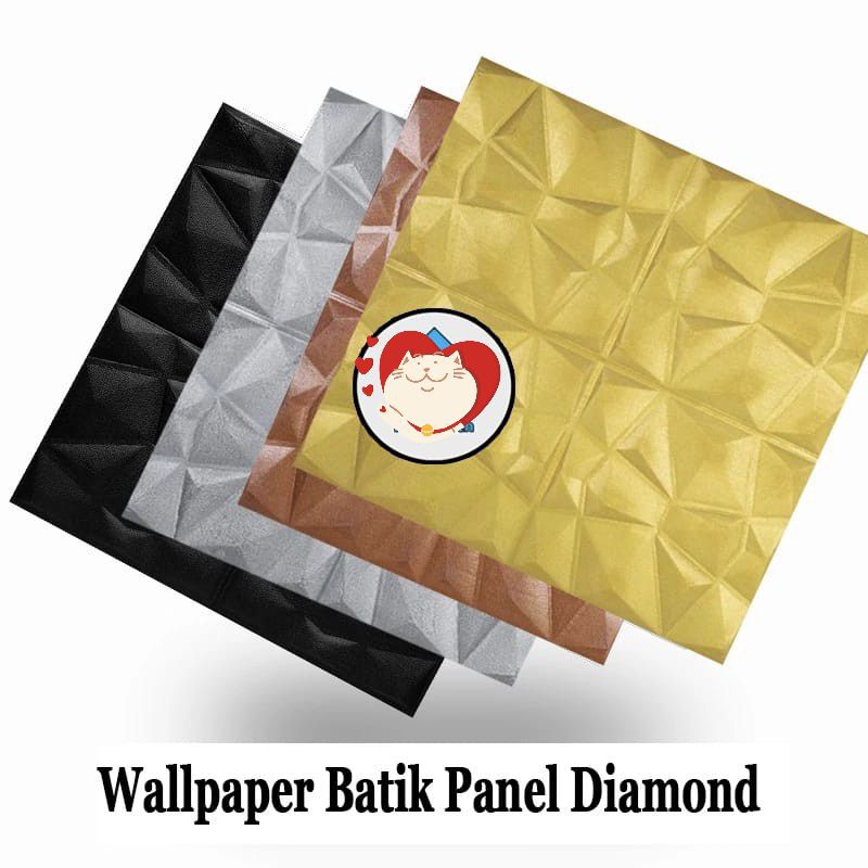 Wallpaper Dinding Foam Wallfoam Brickfoam 3D Dekor Kamar Motif Diamond