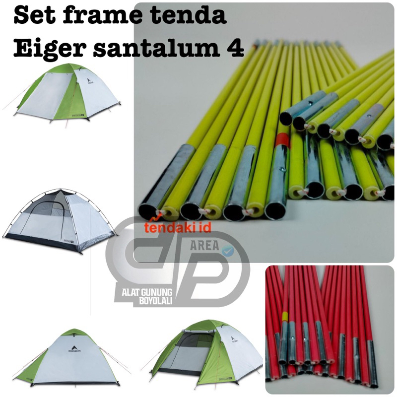 1 set lonjor panjang rangka tenda Set frame tenda santalum 4p ranka tenda bingkai tenda