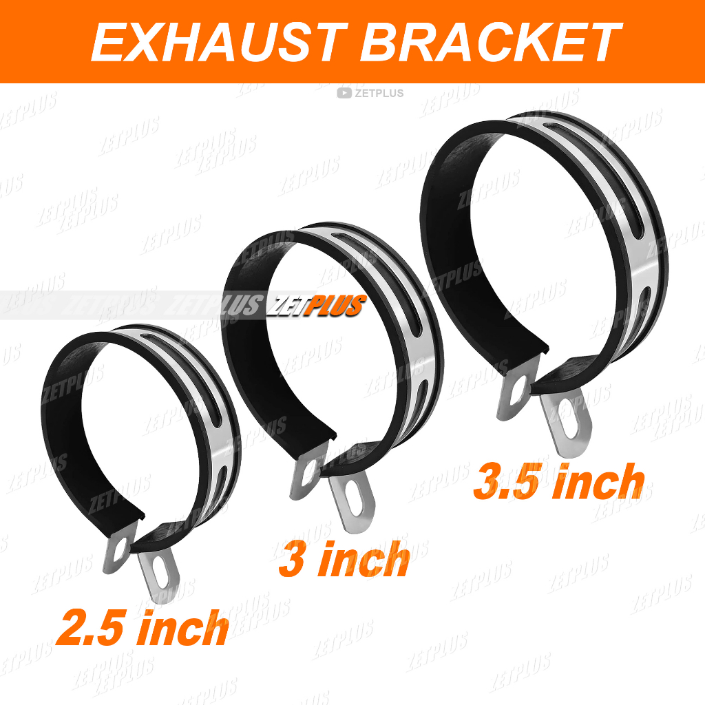 BRACKET-KLEM KNALPOT GANTUNG UNIVERSAL /kleman+karet muffler racing motor-mini trail cross 50cc