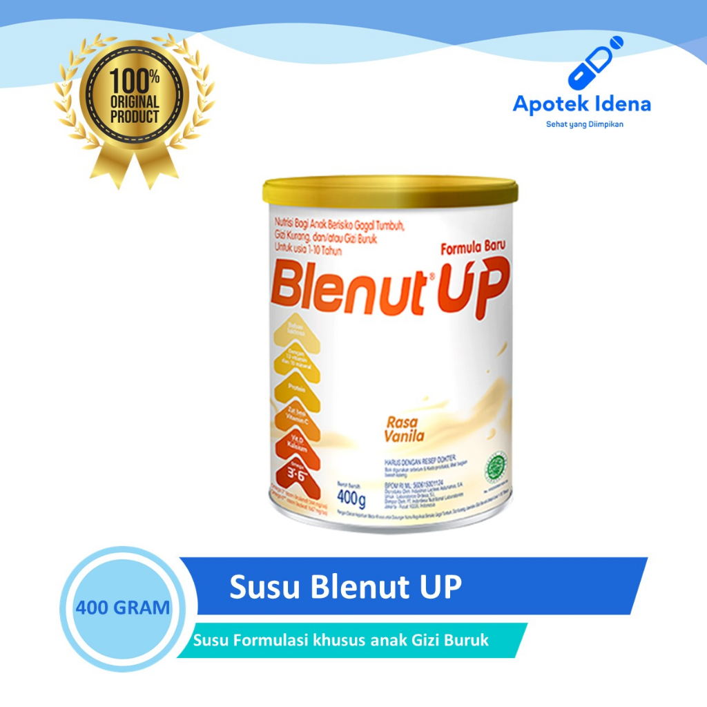 

BLENUT UP 400 gr (BLENUTEN MEDIS ) Susu anak yg mengalami gizi buruk dan stunting Nambah Tinggi