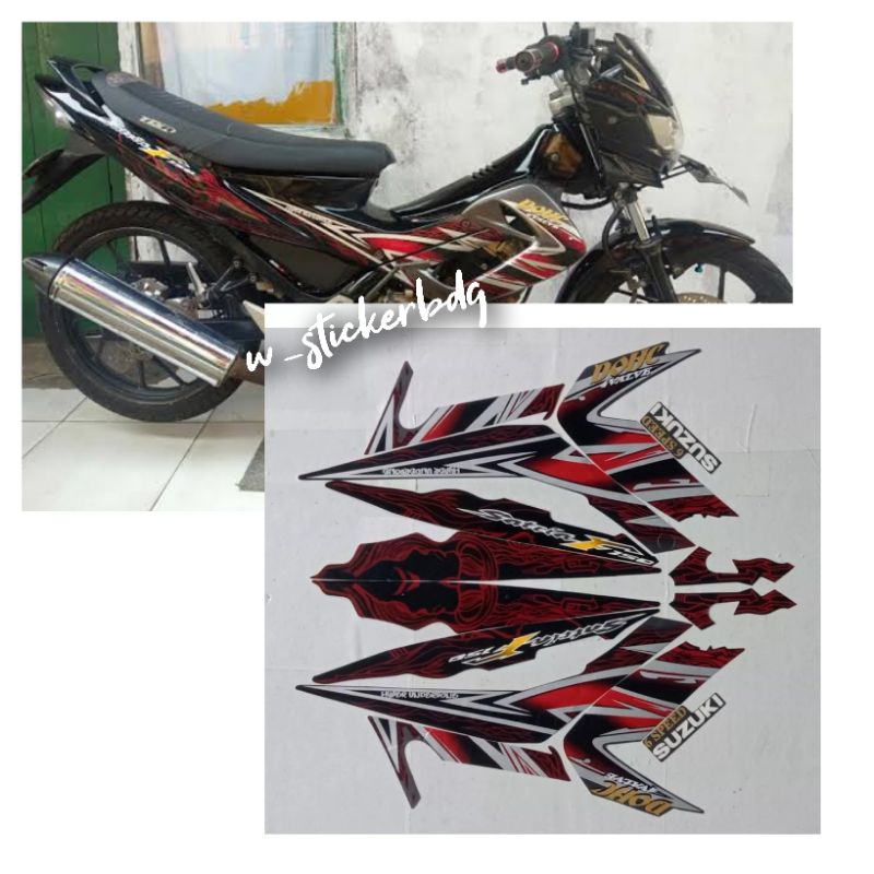 Striping Stiker Satria Fu Satria F 2011 Abu Hitam