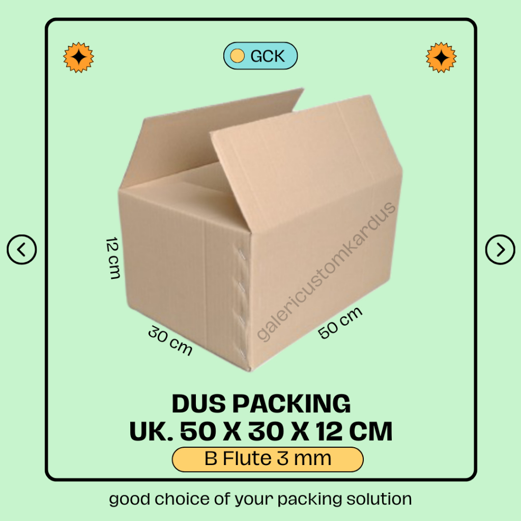 

(min. order 5) Kardus Packing Box Barang Dus Pindahan 50x30x12 B Flute