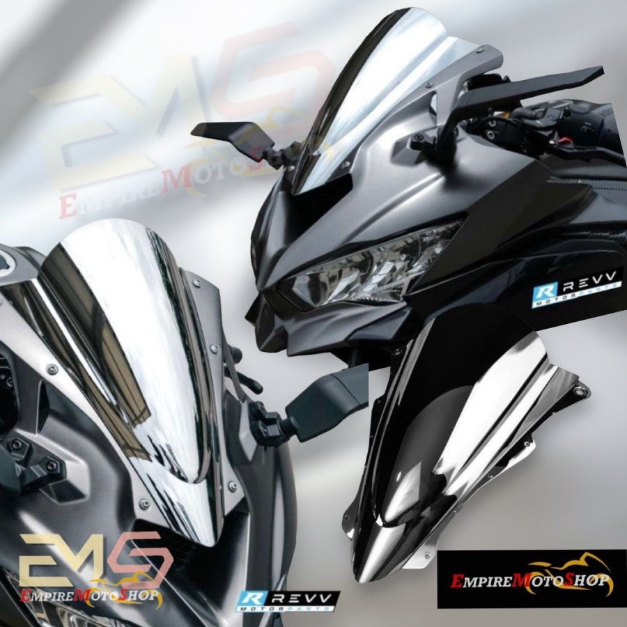 REVV Windshield ZX 25 R ZX25R Iridium Silver