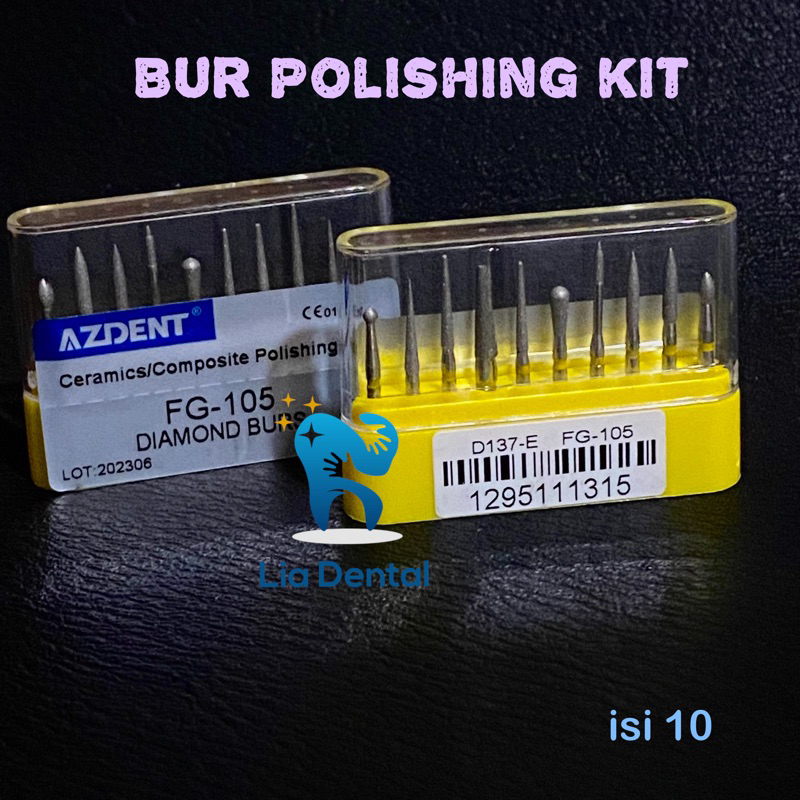 Bur Polishing kit isi 10 pita kuning
