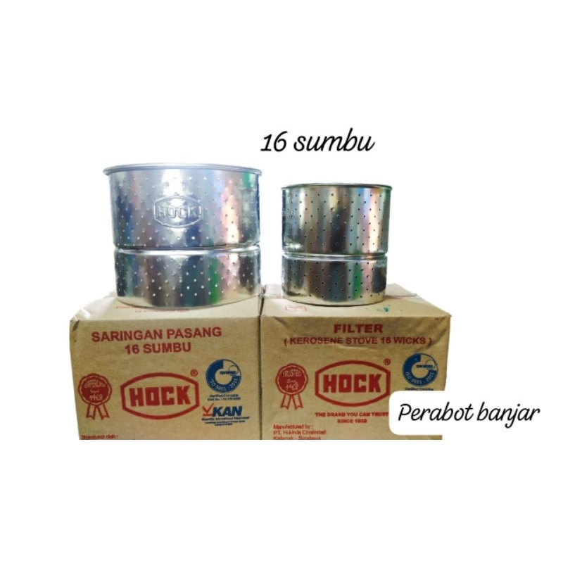 SARINGAN KOMPOR HOCK 16 / BURNER KOMPOR HOCK 16 SUMBU ORIGINAL TUNGGAL DAN SEPASANG SARINGAN / SARIN