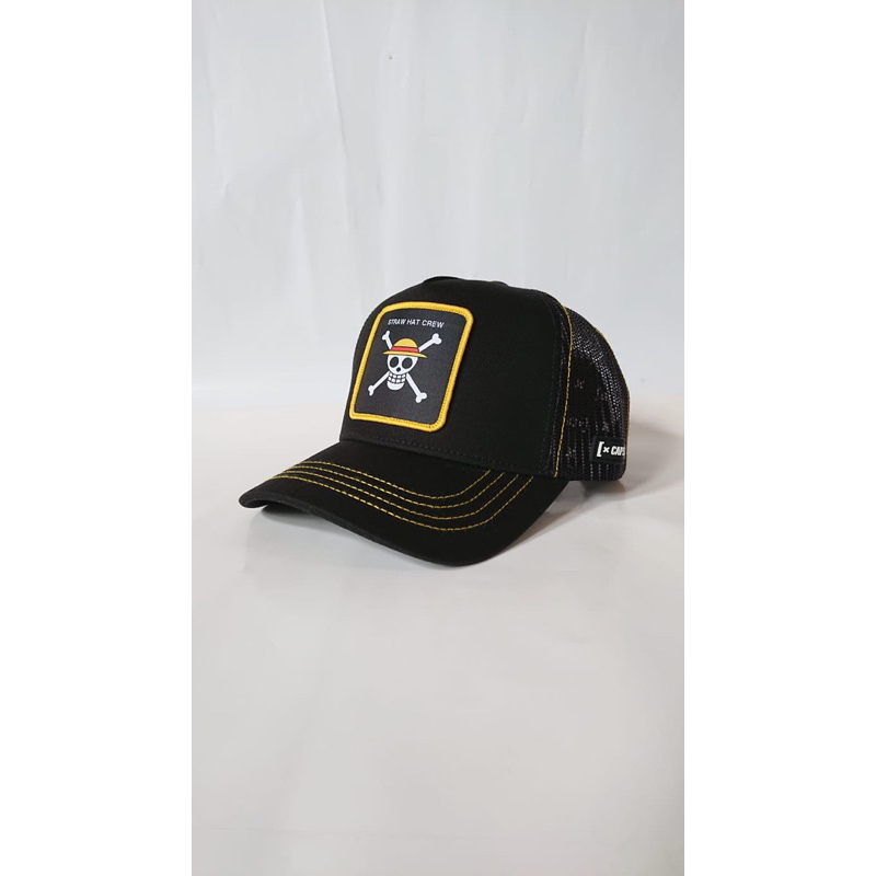Capslab One Piece Straw Hat Crew Trucker Hat