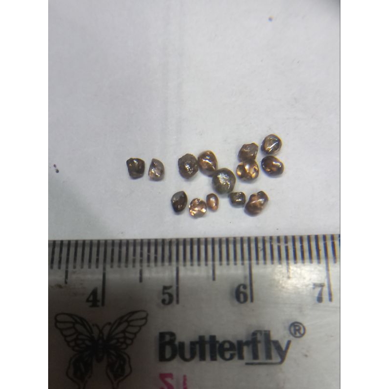 diamond rough intan mentah brown color
