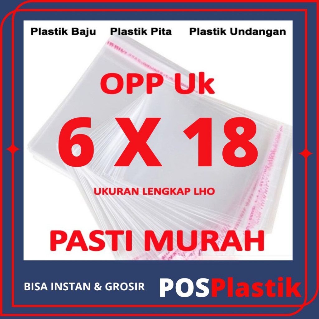 

OPP LEM PLASTIK KACA 6 X 18 Isi 100 Lembar Kualitas TERBAIK ,harga TERMURAH-JKT