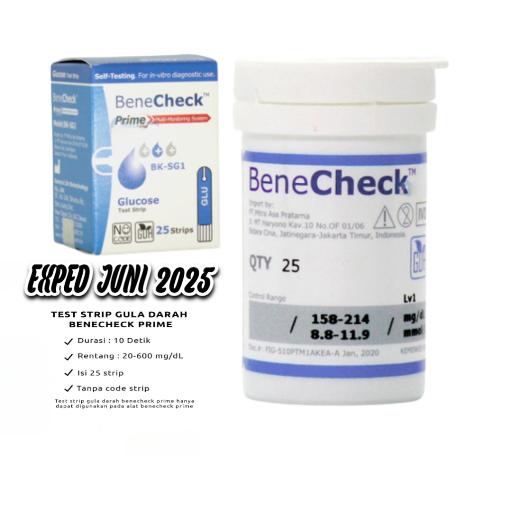 Benecheck PRIME - Cek Gula Darah Benecheck PRIME Test Strip Gula Darah