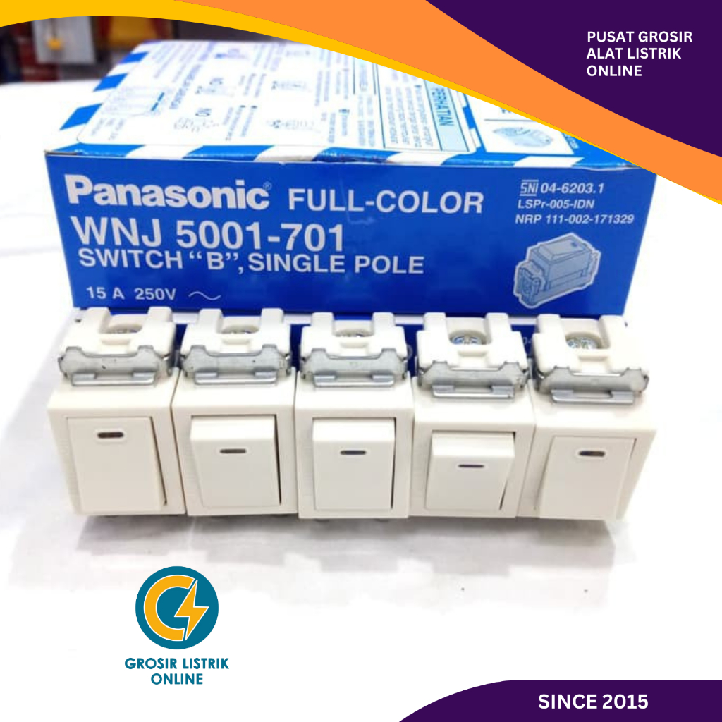 SAKLAR PANASONIC WNJ5001 701 WNJ5001 WNJ 5001-701 FULL COLOUR MODEL LAMA ORIGINAL