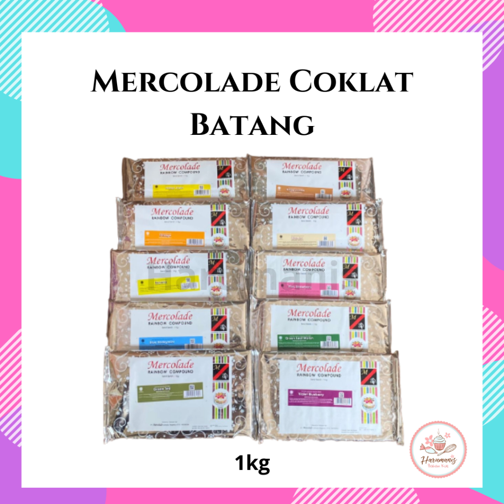 

Mercolade Coklat Batang Compound Warna Warni 1kg