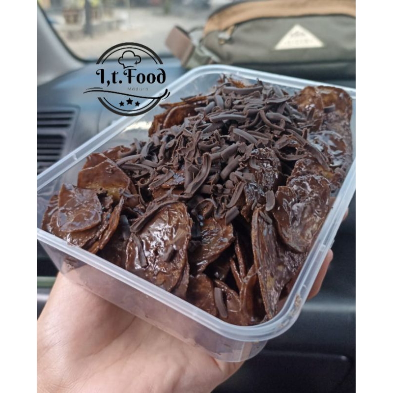 

kripik pisang coklat lumer