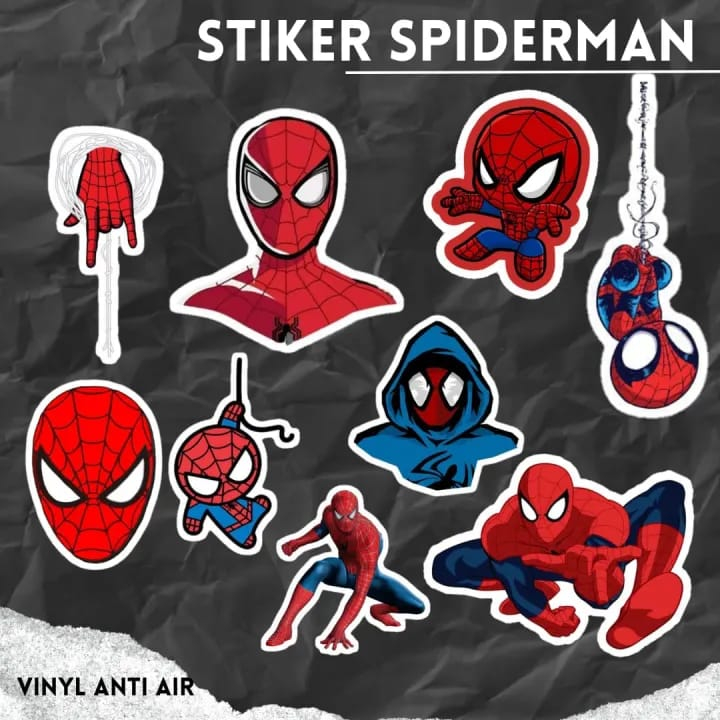 

STIKER ANIMASI KARAKTER SPIDERMAN ANTI AIR ISI 100 PCS PREMIUM