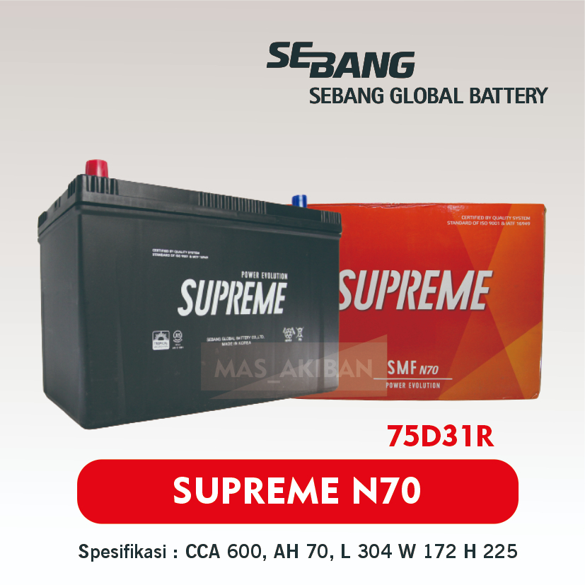 AKI SUPREME N70 CODE 75D31R