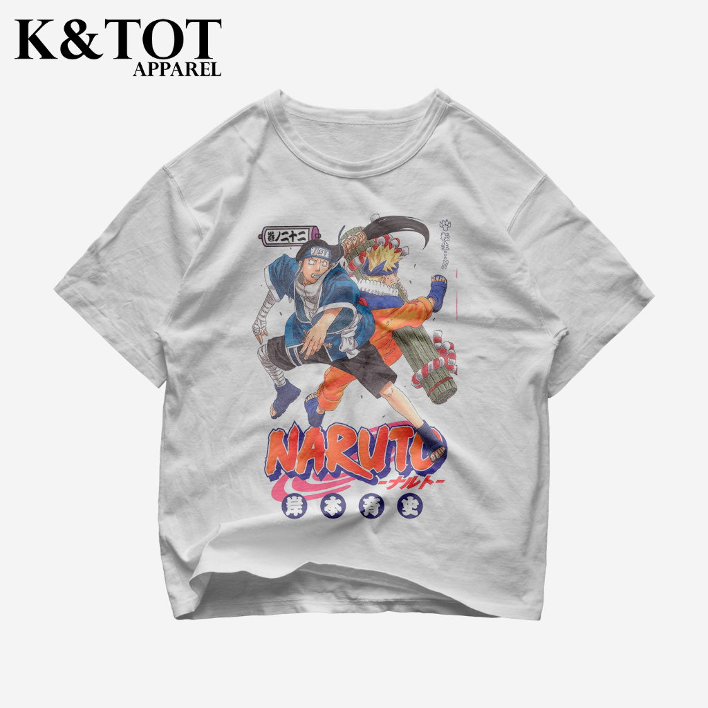 KNTOT - KAOS BAJU NARUTO NEJI ANIME | TSHIRT OVERSIZE VINTAGE PUTIH BOOTLEG - PRIA WANITA DEWASA ANA