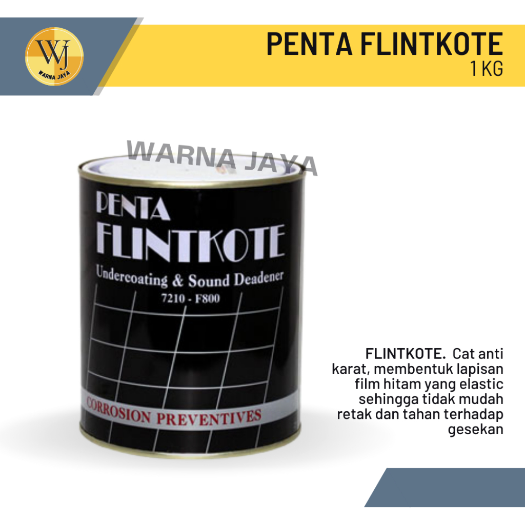 Flintkote Penta 1 Kg / Cat Besi Anti Karat Mobil / Flingkut / Flinkote / Plingkut Anti Karat Penta 1