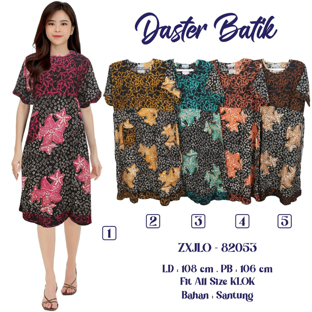 DASTER BATIK WANITA RIA KENCANA DASTER MURAH BAHAN SANTUNG BAJU TIDUR WANITA