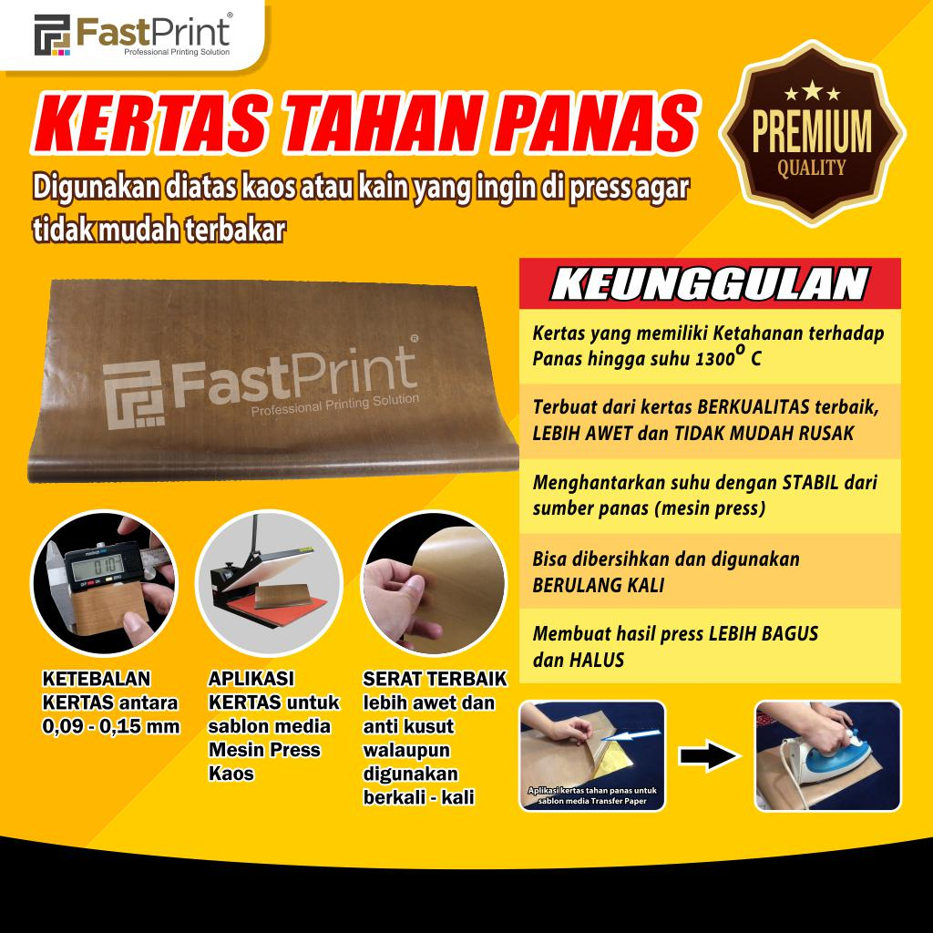 Kertas Tahan Panas Lembaran Kertas Alas Mesin Press Lembaran Serbaguna