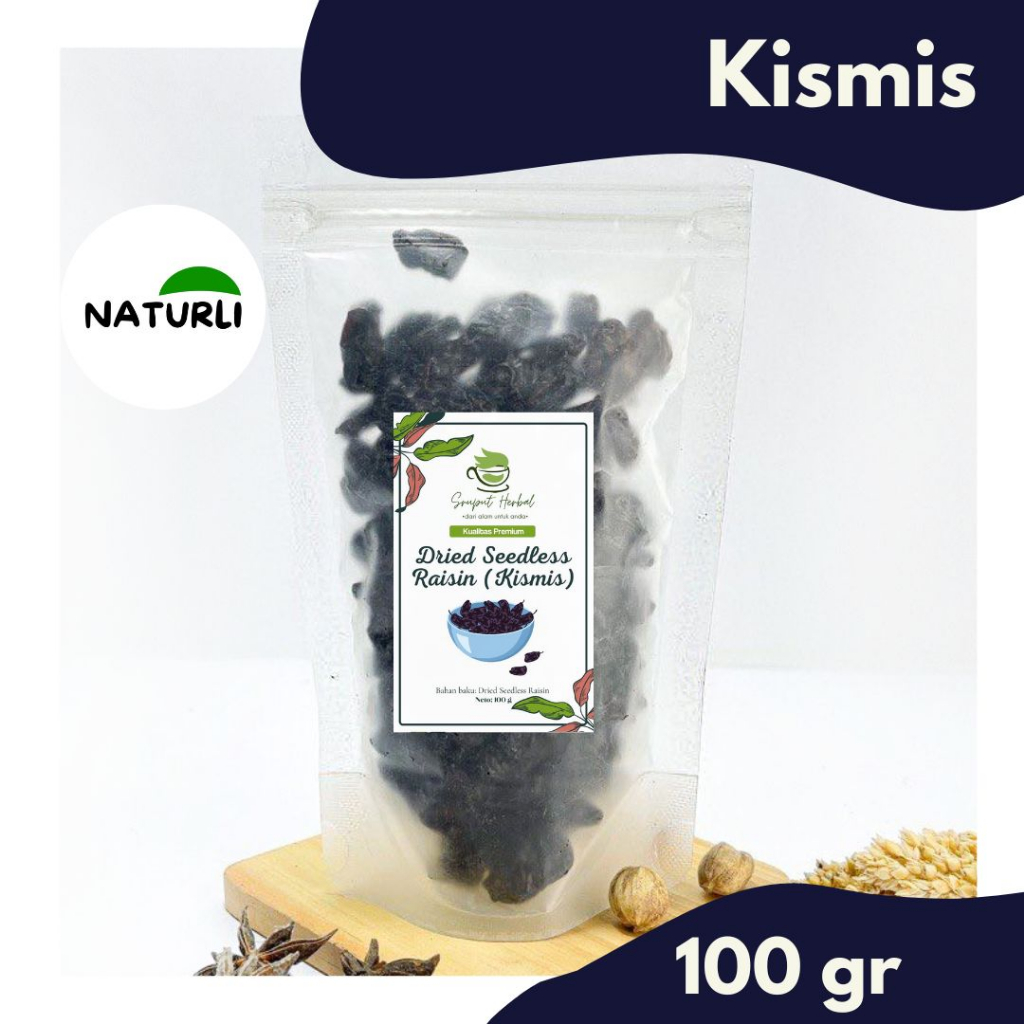 

100gr Dried Seedless Raisin Kismis Kualitas Premium Naturli