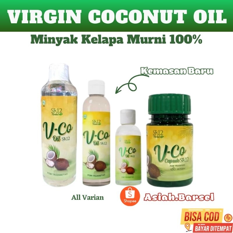 Minyak VCO SR12 | VCO Oil SR12 | VCO Kapsul SR12 | Virgin Coconut Oil | SR12 Herbal Skincare