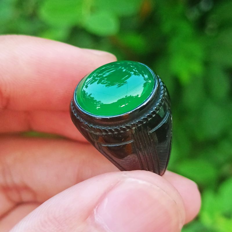 Cincin Batu Akik Bacan Garut Super Mewah