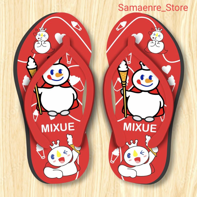 Samaenre_Store - Mixue  Tongkat sandal jepit anak mixue sendal viral sendal trendy sendal murah Cod