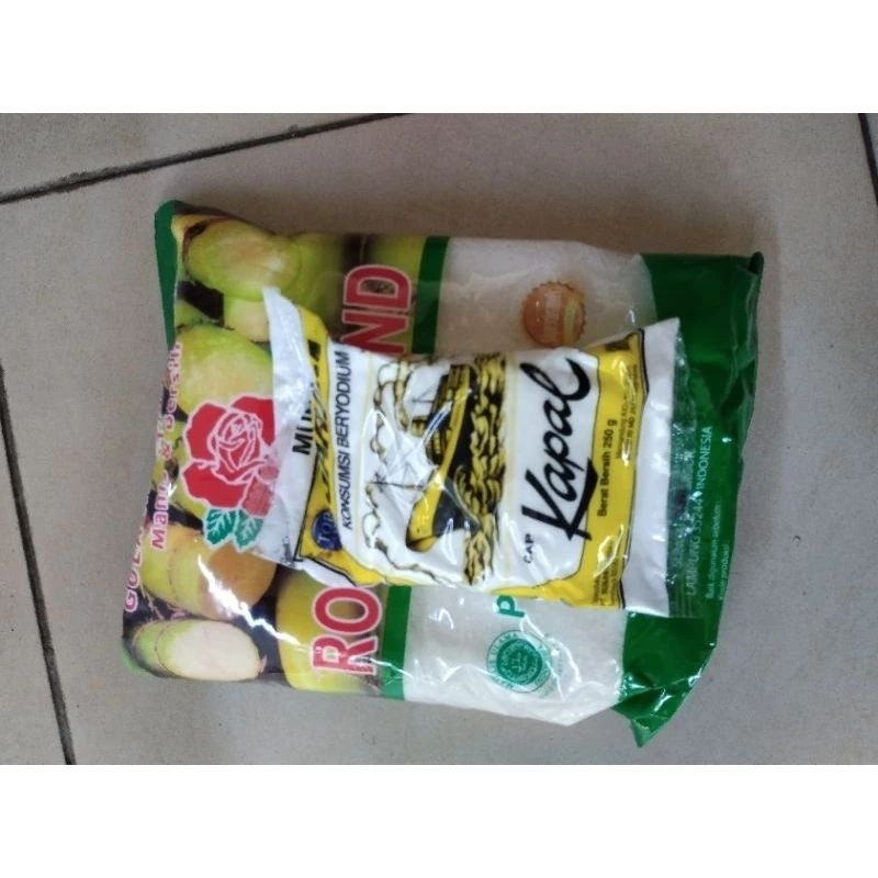 

gula rosebrand 1kg + garam 250gr