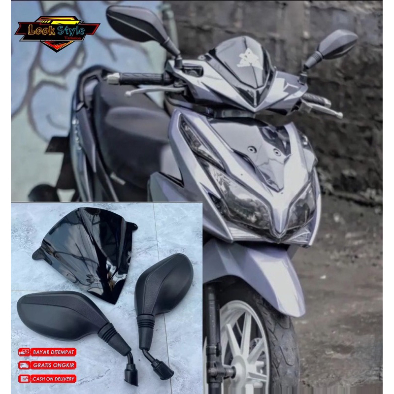 PAKET VISOR VARIASI PLUS SPION CLICK THAILAND PNP HONDA VARIO 110 125 OLD