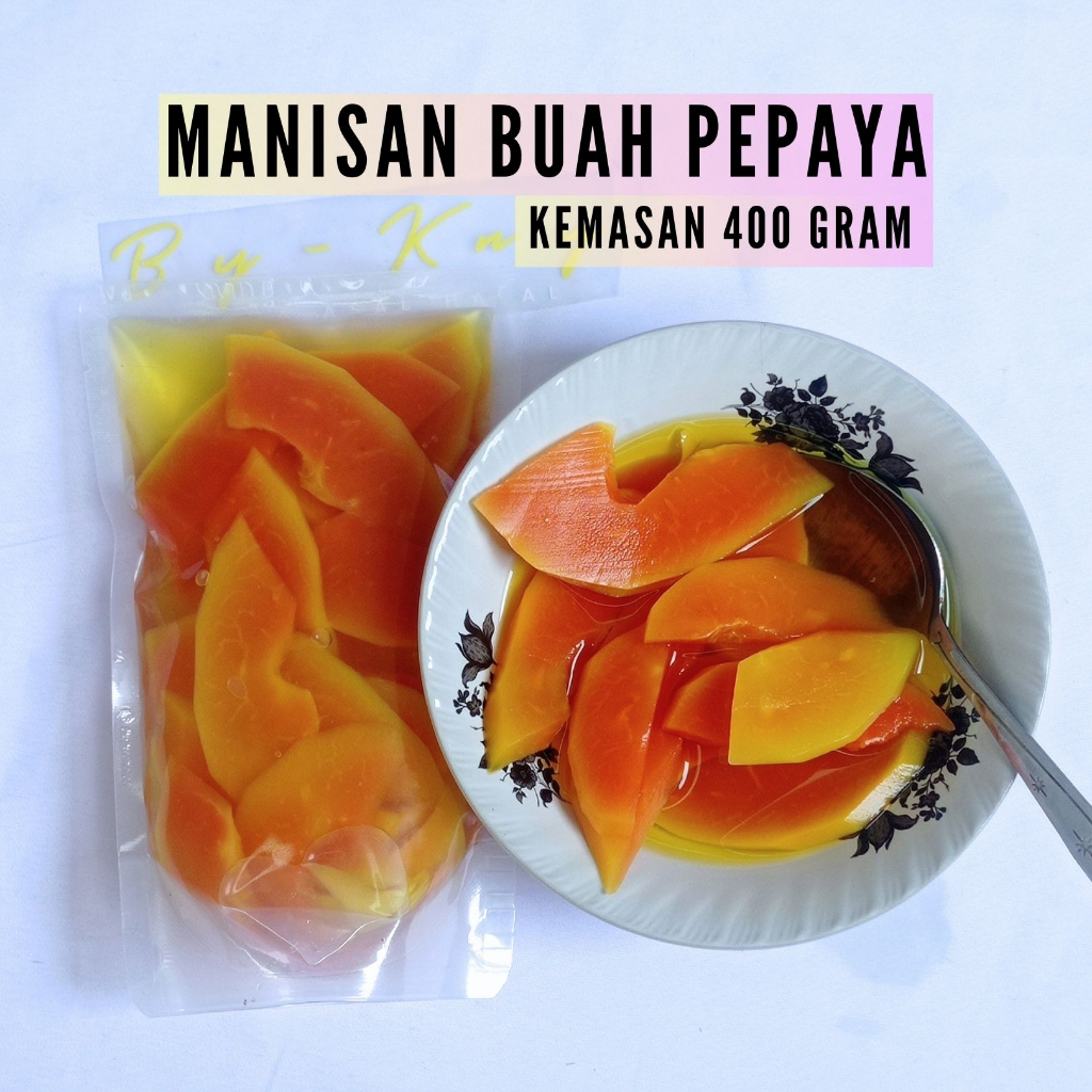 

BY KNY 400g Pepaya cair manisan buah cianjur asinan pepaya california rujak buah pepaya buah potong