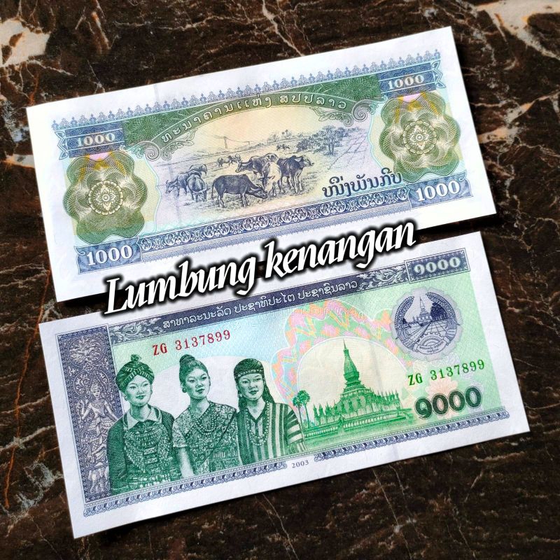 uang asing Laos 1000 Kip