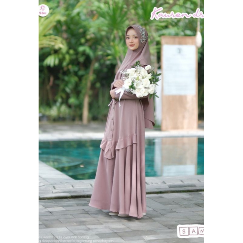 kauren dress by fauz hijab , Ready size L