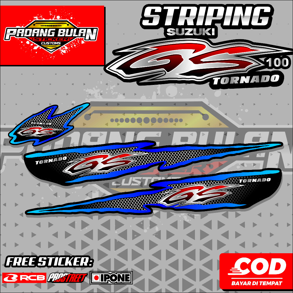 STRIPING VARIASI SUZUKI GS 110 TORNADO  / STICKER LIST MOTOR SUZUKI GS 110 TORNADO