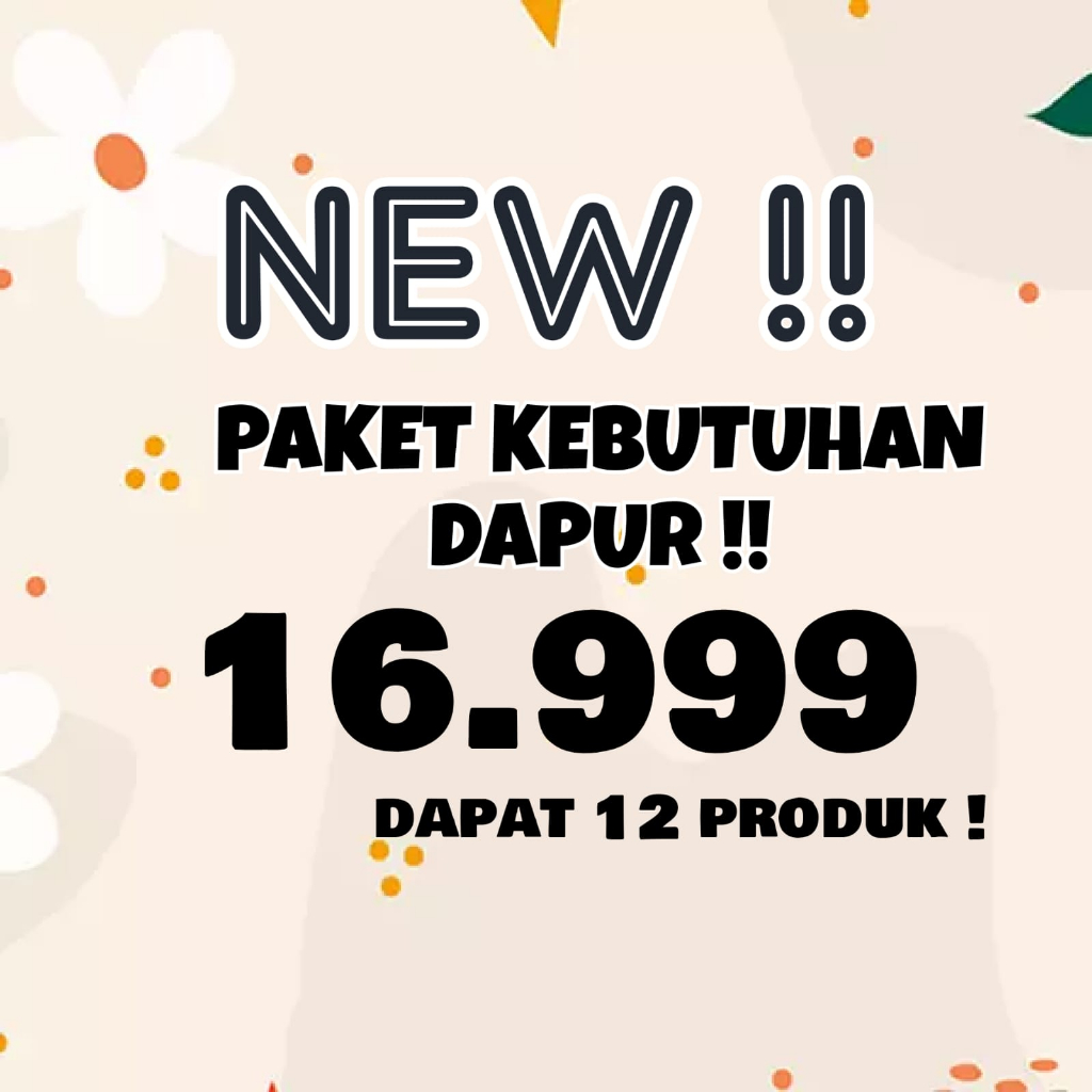 

paket kebutuhan dapur 17k dapat 12pcs