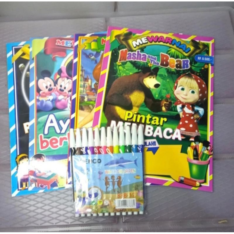 

Paket Buku Mewarnai + Spidol Warna