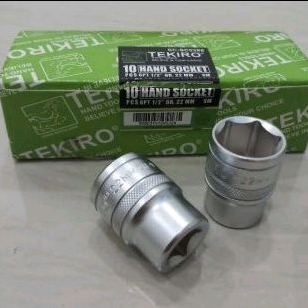 tekiro 22mm mata sok tekiro 1/2"×22mm anak kunci shock ringan hand socket 22mm