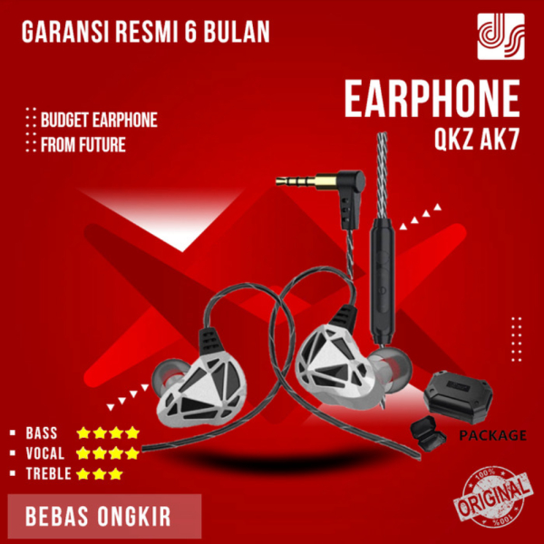 Dijual QKZ AK7 Sport Earphone with Mic - Abu-abu Diskon