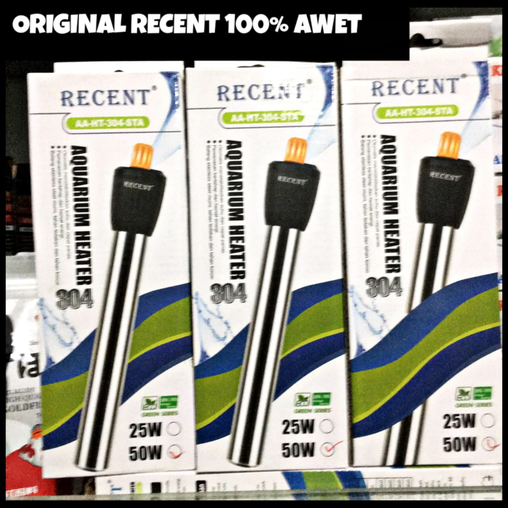 heater stainless aquarium 50 watt stenlis recent AA HT 304 STA