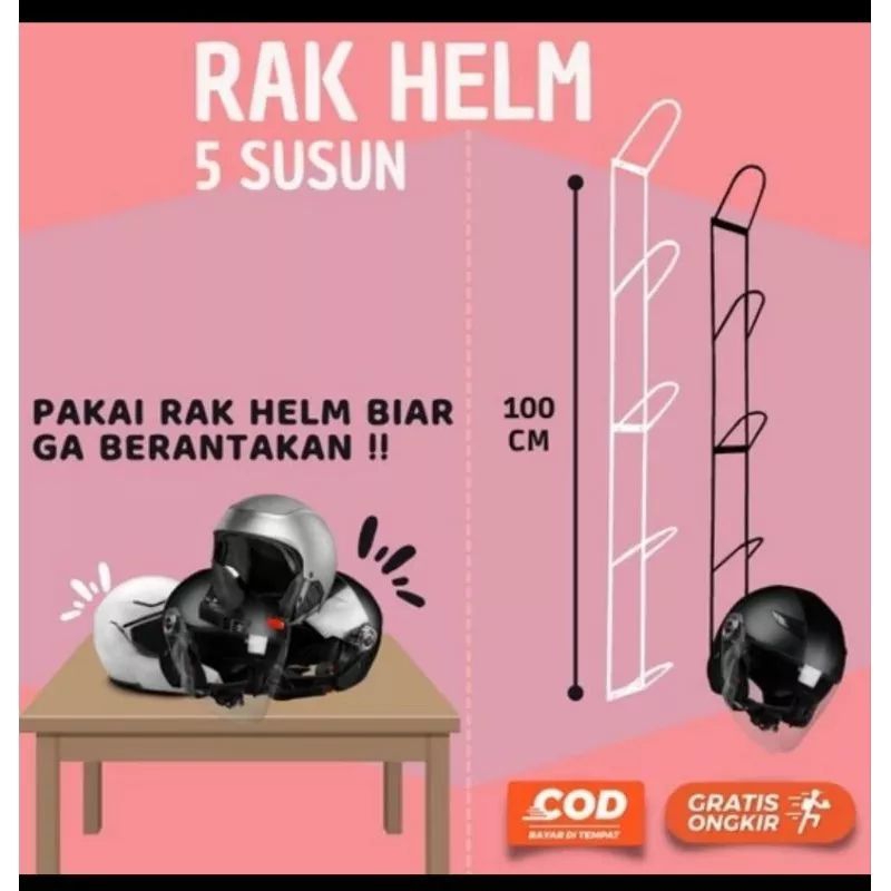 COD - RAK HELM SUSUN 5 / GANTUNGAN HELM SUSUN 5